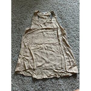 Chocolate Sleeveless Pull Over top Size Small Beige Casual Lightweight